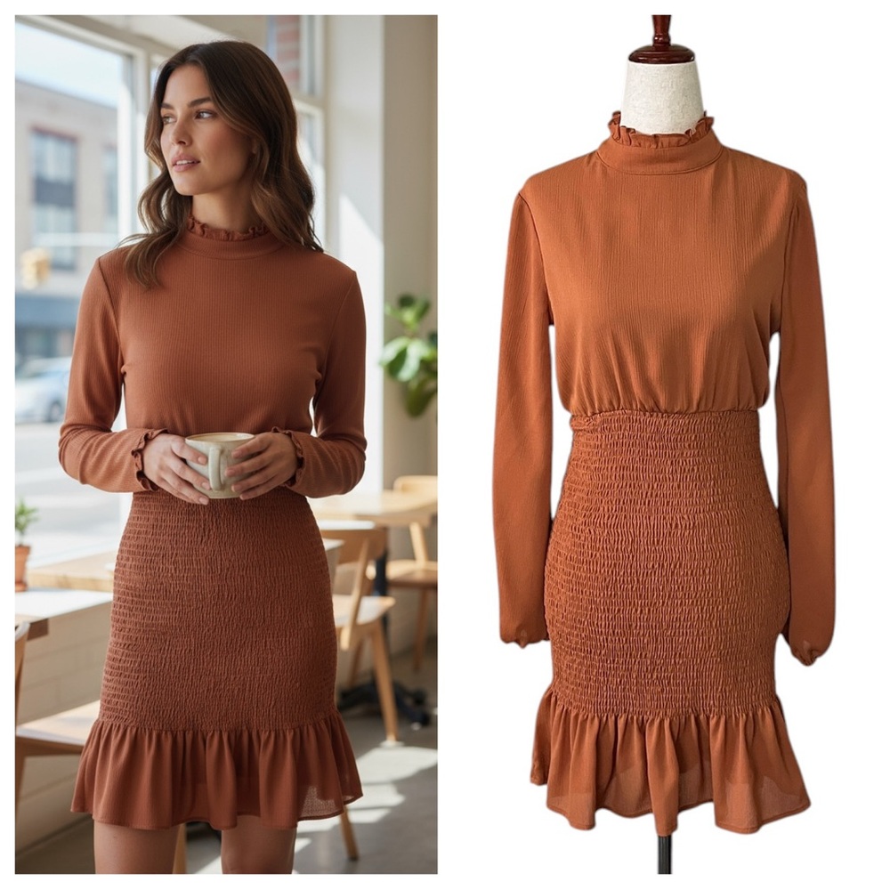 Fashion Nova Kisses Smocked Mini Dress